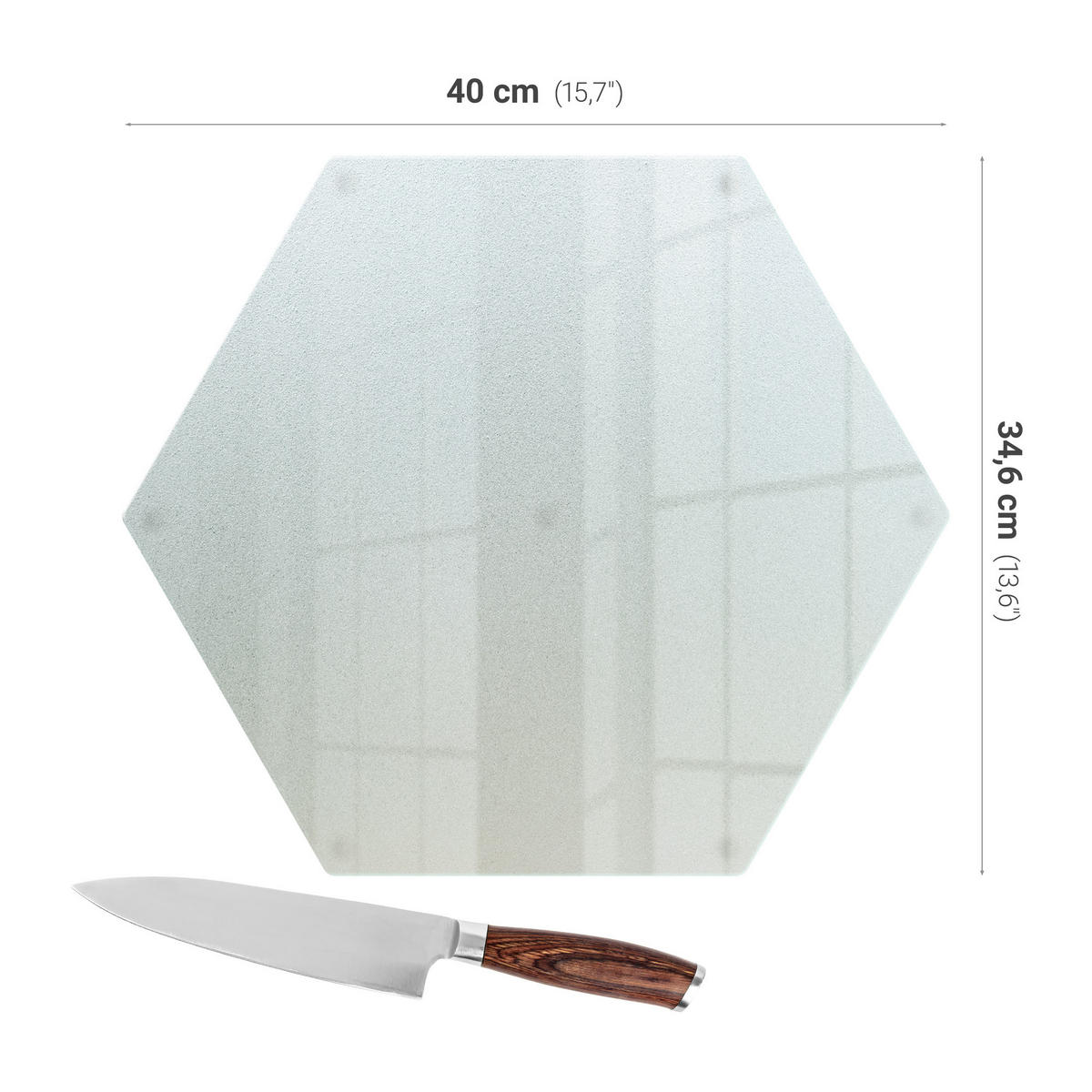 GLASPLATTE H40 cm transparent - Transparent, Glas (40/40/0.4cm) - Wallfluent