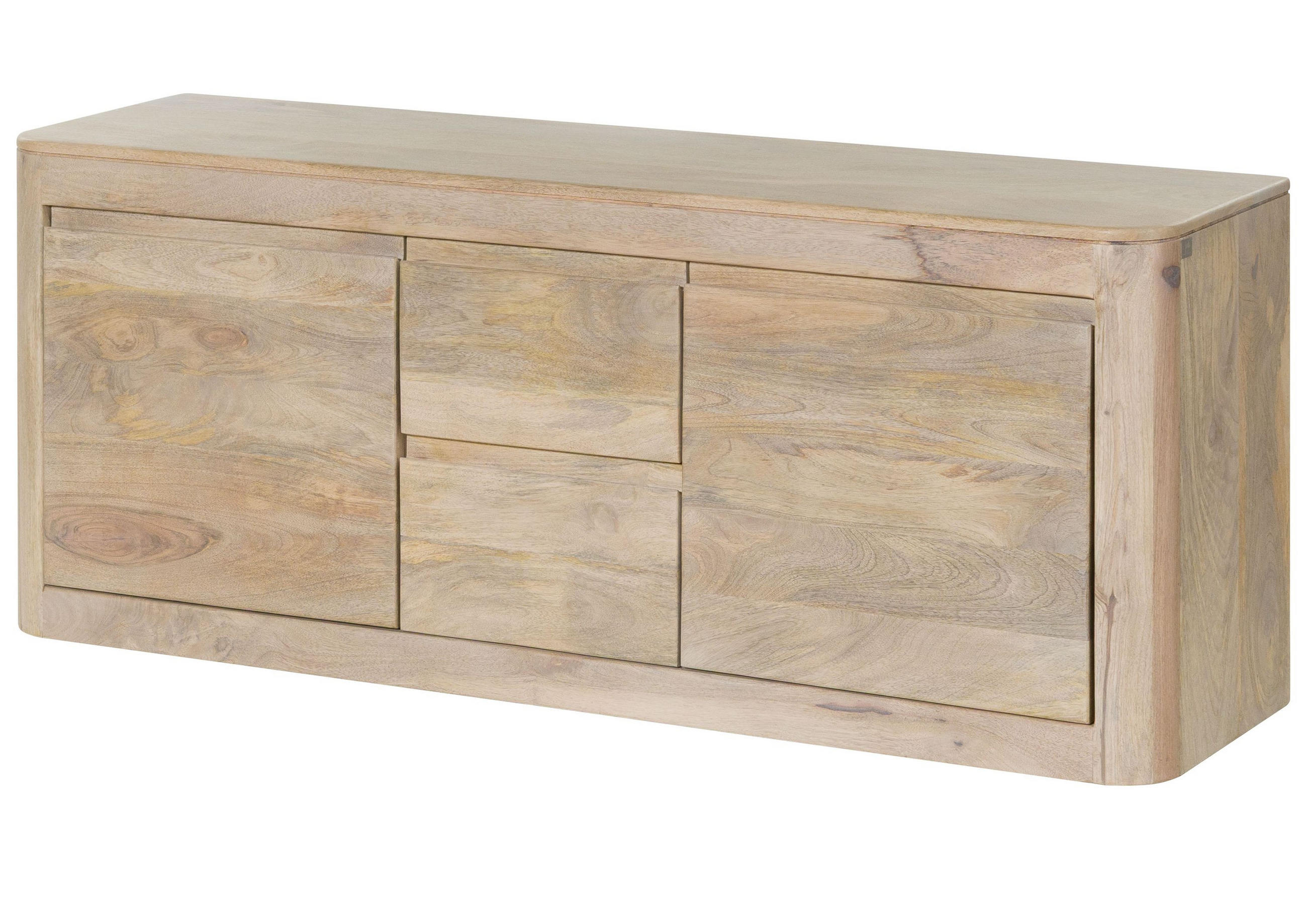 TV-BOARD Mango 147x40x58 weiß lackiert TORONTO #300 - Weiß, Holz (147/58/40cm) - Massivmoebel24