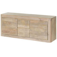 TV-BOARD Mango 147x40x58 weiß lackiert TORONTO #300 - Weiß, Holz (147/58/40cm) - Massivmoebel24