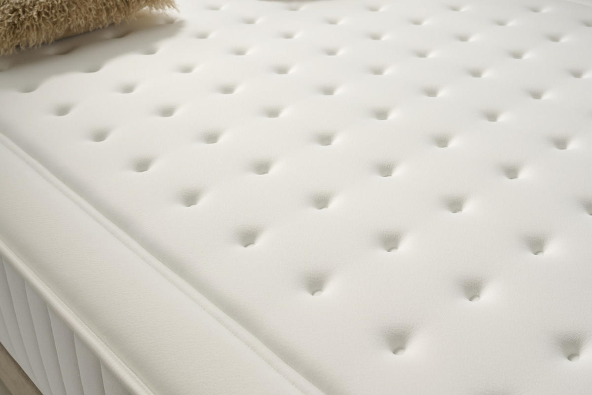MATRATZE Micro Spring Premier - 150X200 cm - Weiß, Textil (150/200cm) - Moonia
