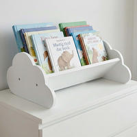BIBLIOTECĂ Alb copii motiv nor MDF 17x43x29 cm - alb, compozit lemnos (43/17/29cm) - Relaxdays
