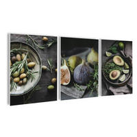 BILDERSET 3er-Set 30x40 cm Küche Essen - Anthrazit, Kunststoff (30/40cm) - artissimo