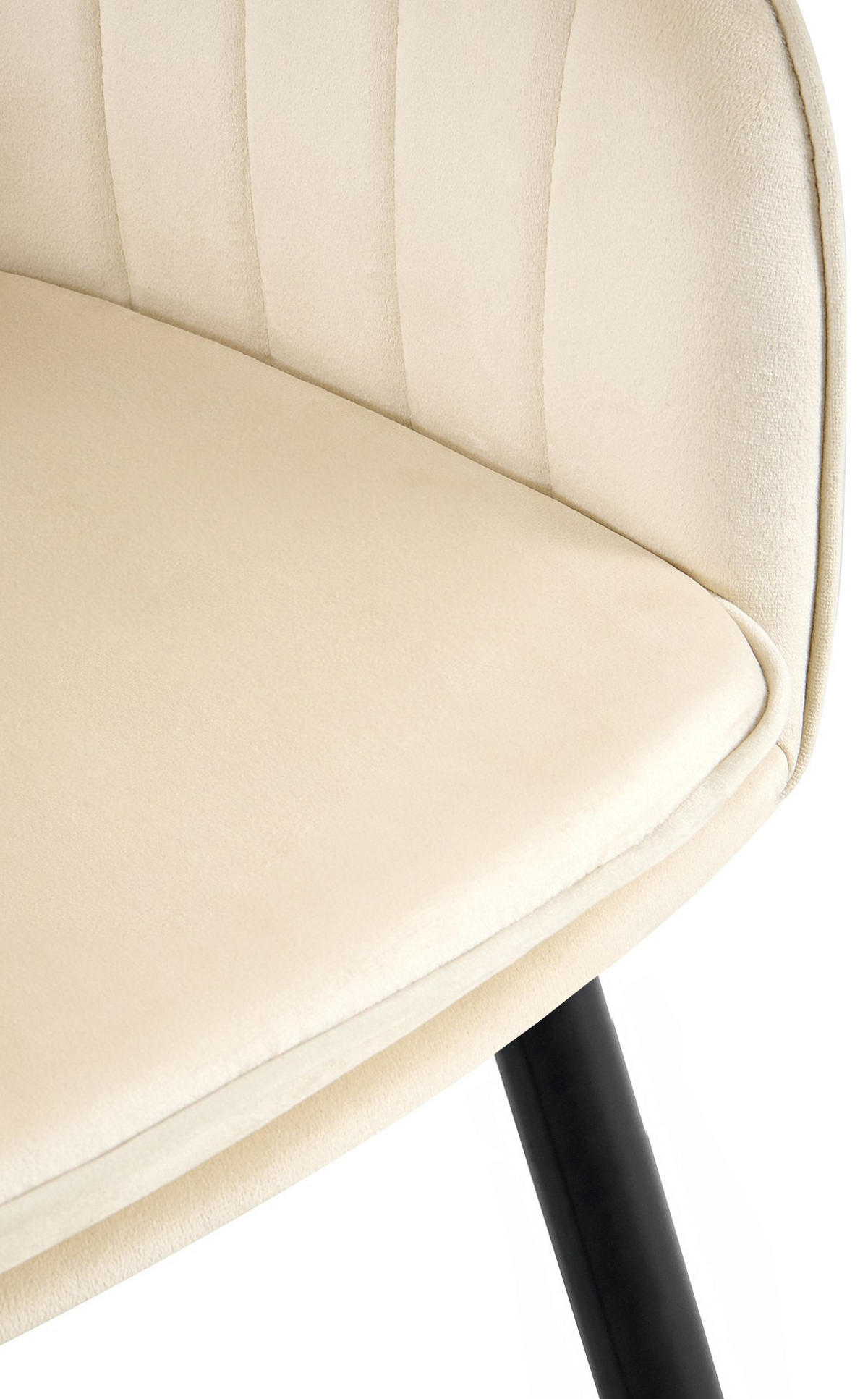 ARMLEHNENSTUHL Metall Creme - Creme/Schwarz, Metall (60/57/86cm) - CLP