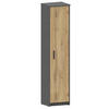 HOCHREGAL BODO R40Z Anthrazit-Wotan Eiche 40/35/182 cm - Anthrazit/Eiche Wotan, Holzwerkstoff (40/182/35cm) - Matkam Möbel
