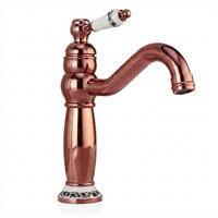 WASCHTISCHARMATUR, 23,5 x 20 cm, Roségold - Roségold, Metall (36/7/24cm) - Vallsero