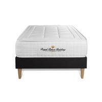 BETT Balmoral Memory-Schaum 90 x 200 cm h3 - Kit Bettgestell Schwarz - Beige/Schwarz, Karton/Holz (90/200cm) - ROYAL PALACE BEDDING