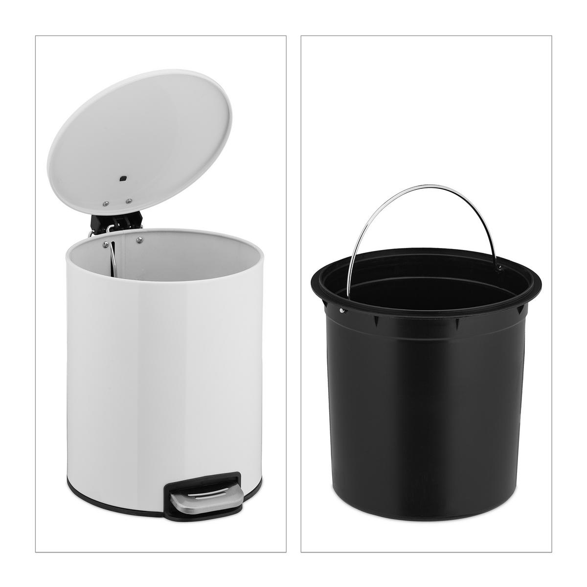 Weiß, Kunststoff/Metall (20.5/26/24cm) - Relaxdays