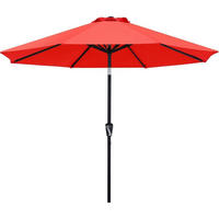 SONNENSCHIRM 230 cm Rot Wasserabweisend - Rot, Textil (40/295cm)