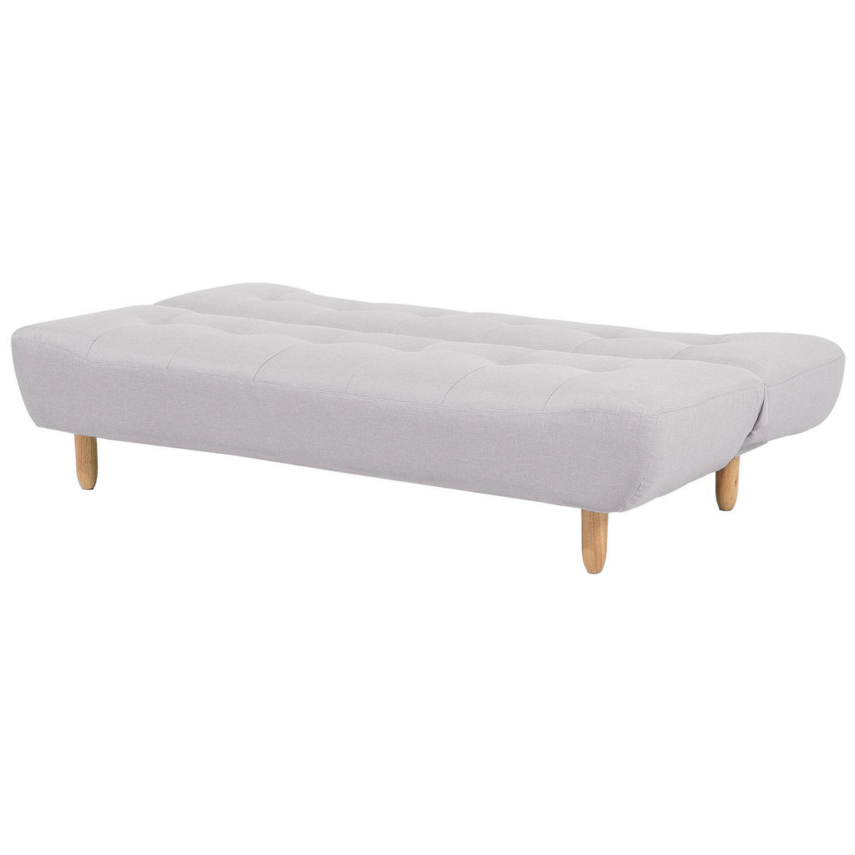 3-SITZER-SCHLAFSOFA hellgrau Alsten - Hellbraun/Grau, Textil (182/83cm) - Beliani