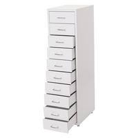 ROLLCONTAINER Housten 110x28x41cm 10 Schubladen Weiß - Weiß, Metall (28/110/41cm) - PROREGAL