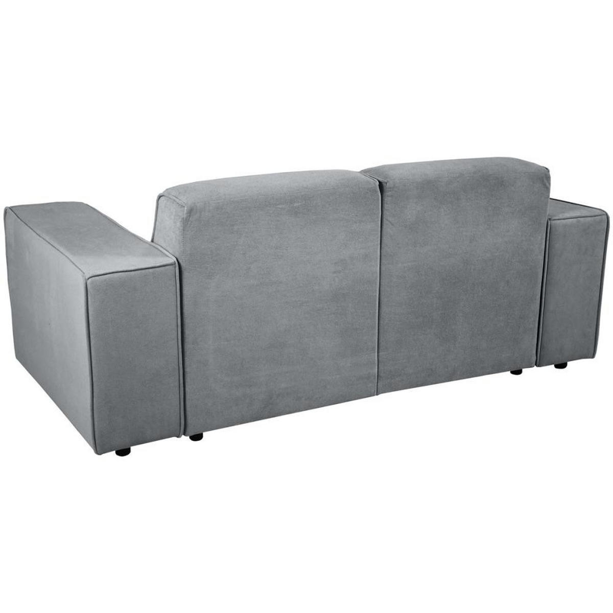 2-SITZER SOFA Pedro ohne Schlaffunktion hellgrau - Hellgrau/Schwarz, Textil (185/75/88cm) - Beautysofa