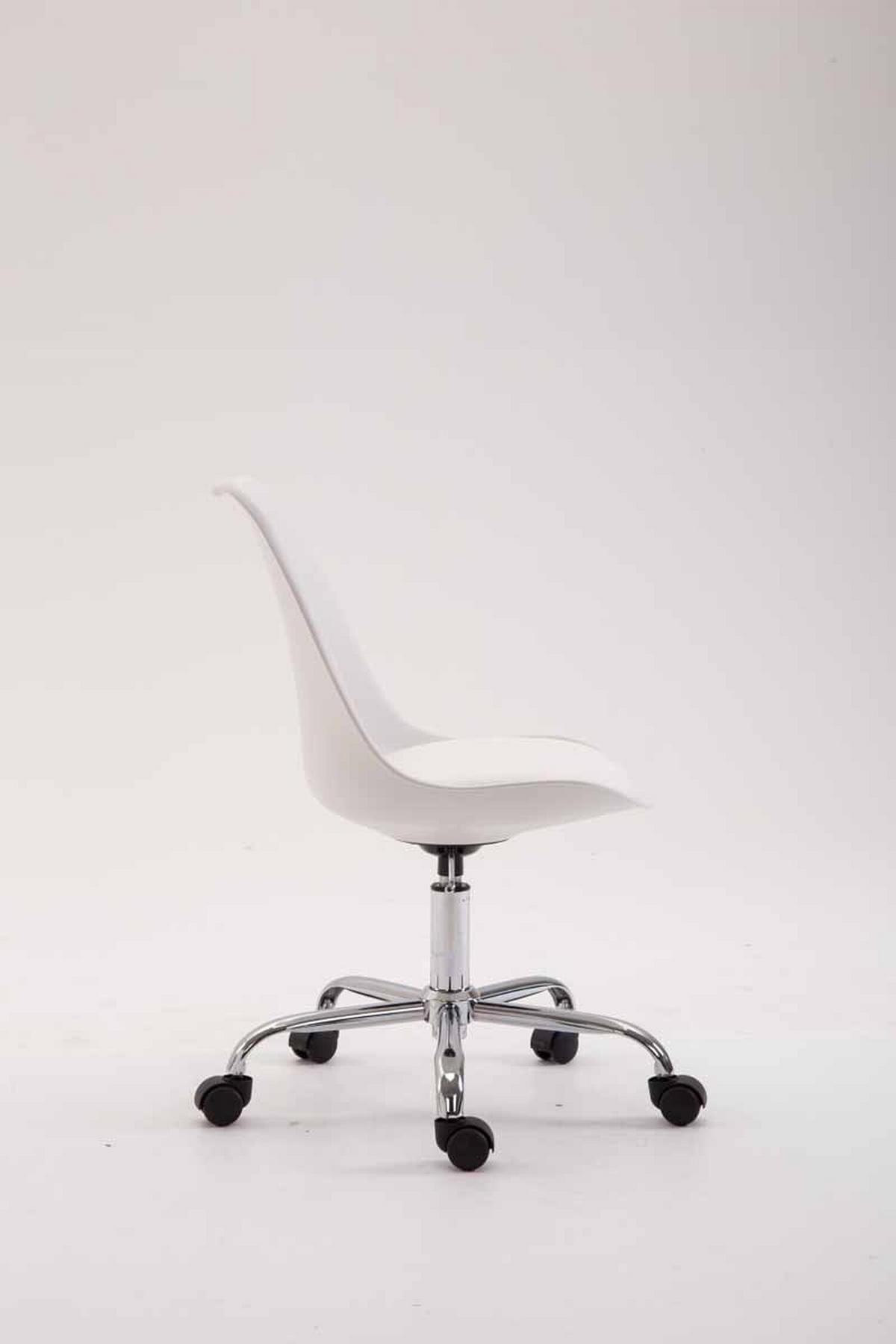 BÜROSTUHL Toulon, Kunststoff Weiß - Weiß, Textil/Metall (48/52/54cm) - TPFLiving