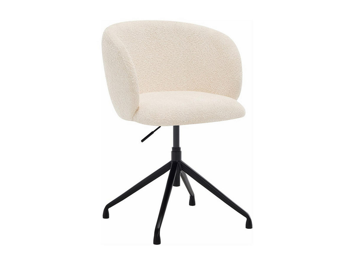 BÜROSTUHL ohne Armlehnen - 59 x 56 - stoff - weiß Dumali - Weiß, Textil/Metall (59/84.5/56cm) - Vente-Unique