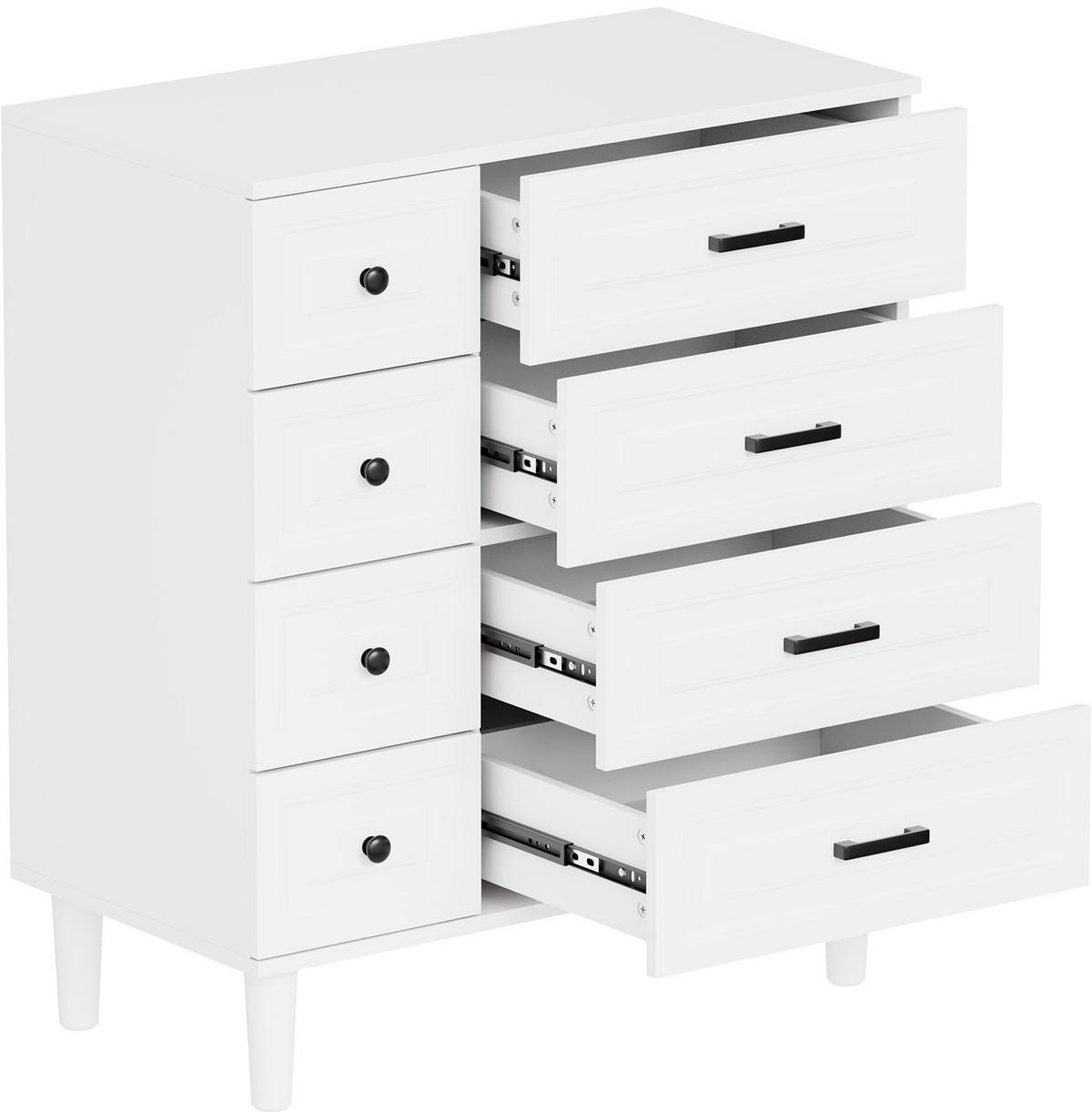 SCHUBLADENKOMMODE mit Füßen in 75/87/40cm-DG3 - Weiß, Holzwerkstoff/Metall (40/87/75cm) - HOMAVO