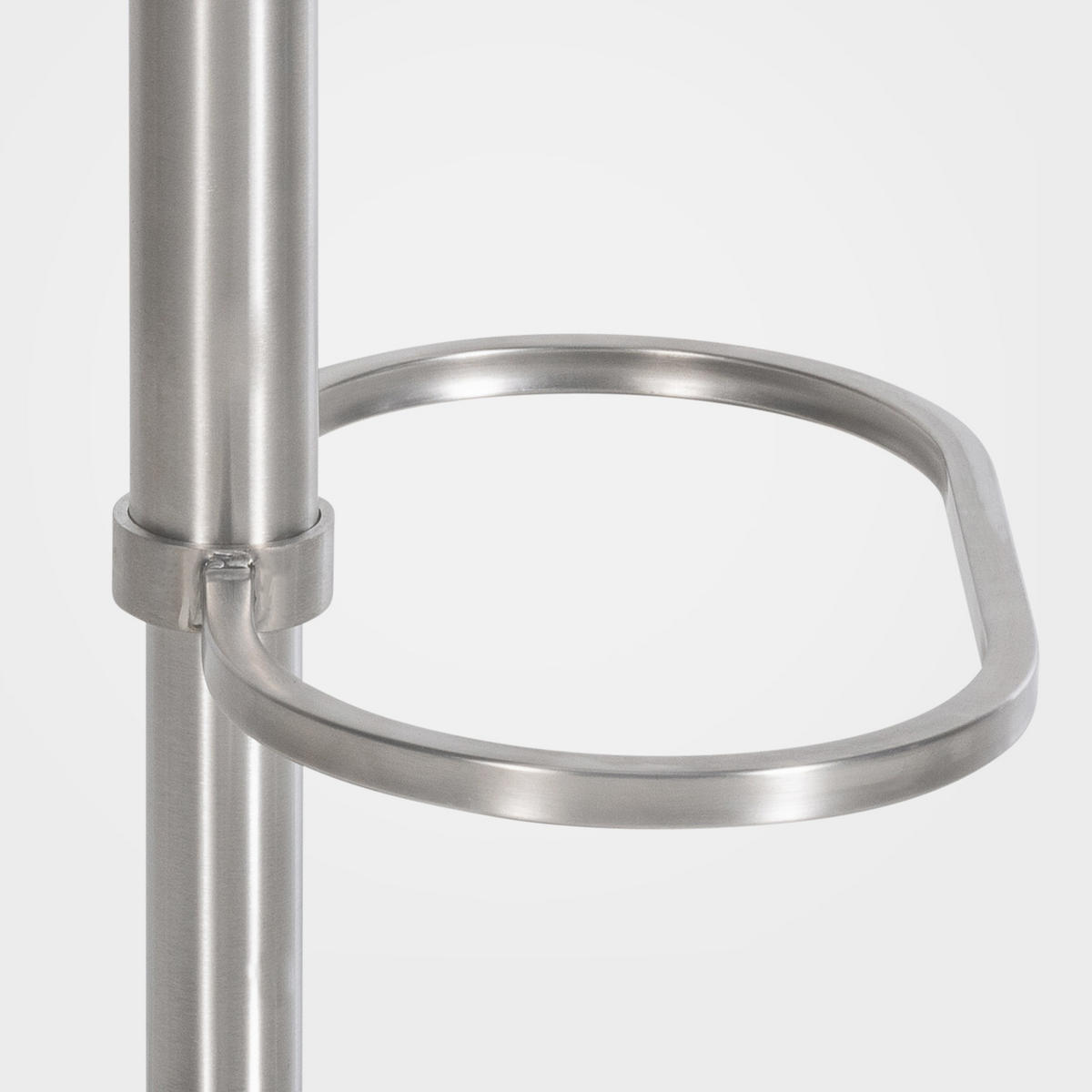 BARHOCKER Filz Grau - Edelstahlfarben/Grau, Textil/Metall (64/88/45cm) - CLP