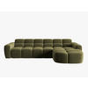ECKSOFA rechts Lisa aus Samt hellgrün 4 Sitzplätze - Hellgrün, Textil (170/310cm) - Micadoni
