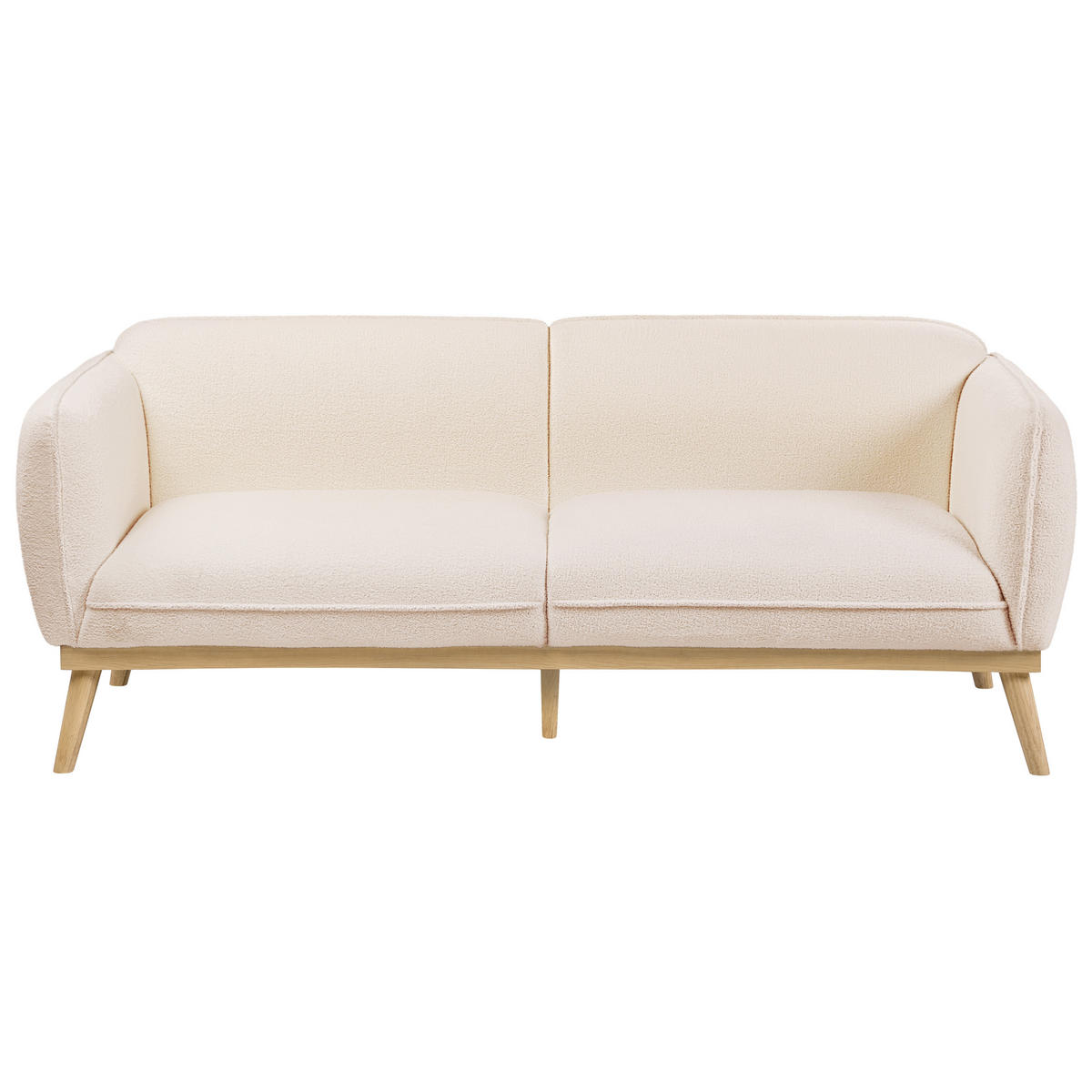 3-SITZER-SOFA Bouclé Hellbeige Ljung - Hellbraun, Textil (210/82/82cm) - Beliani