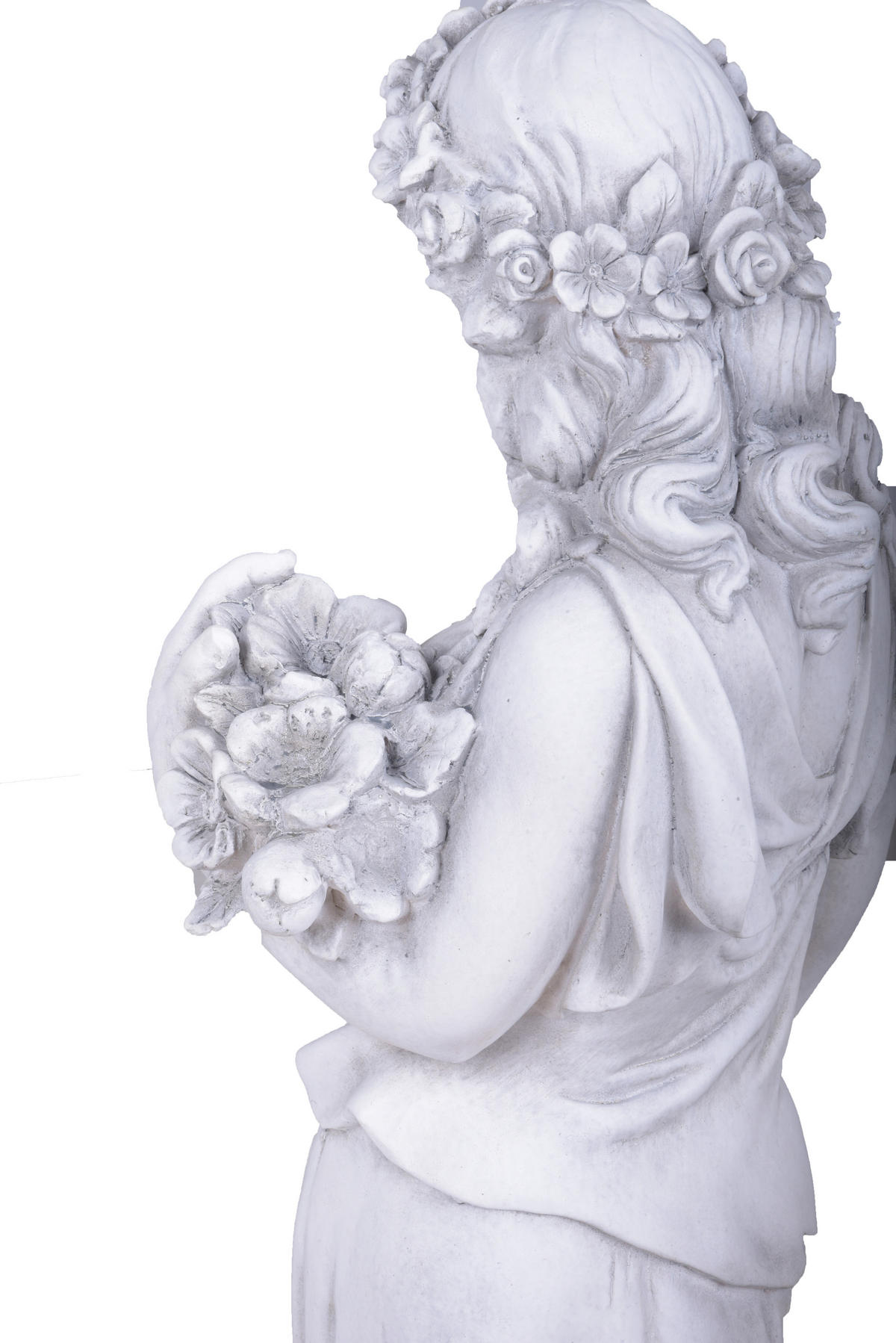 GARTENFIGUR Jens Weiß 94x31x37cm - Weiß, Kunststoff (31/94/37cm) - DELUKE