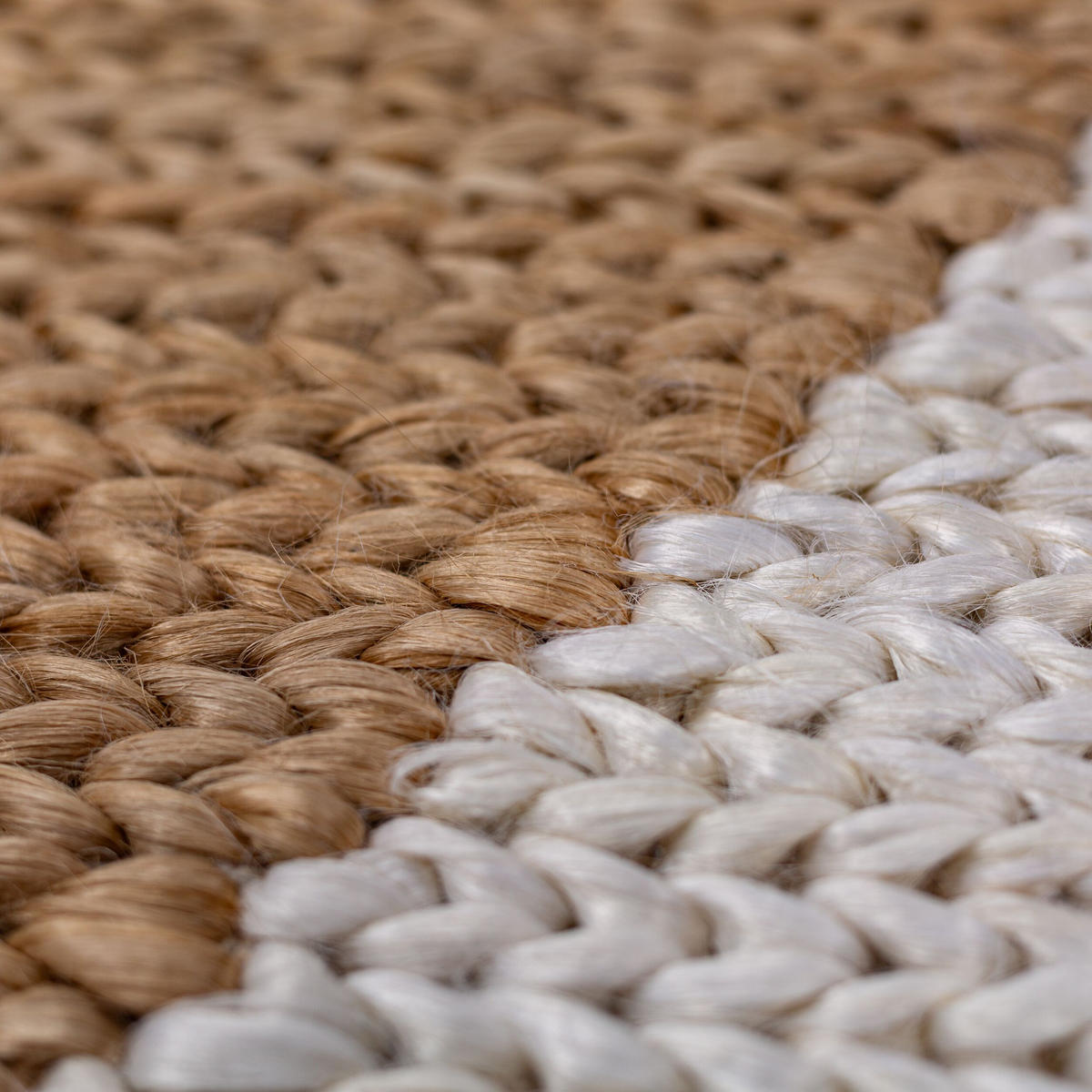TEPPICH Jute Flachgewebe Rauten Muster, Wohnzimmer Beige Rechteckig 120x170 - Beige, Textil (120/170cm) - KADIMA DESIGN
