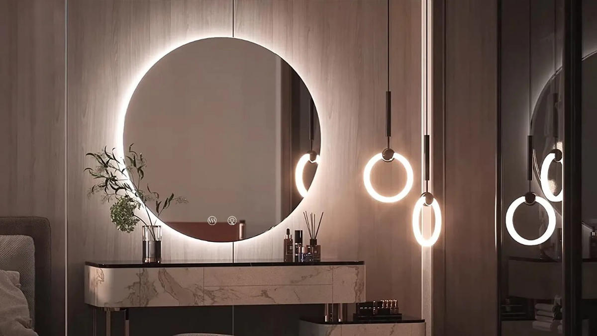 SPIEGEL Rea Led 70cm Hzj070 - Weiß, Glas (70/70/2cm) - REA