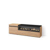 LOWBOARD Elektrokamin, eiche, schwarz, 150/35/45cm - Eichefarben, Holzwerkstoff (150/45/35cm) - Skraut Home