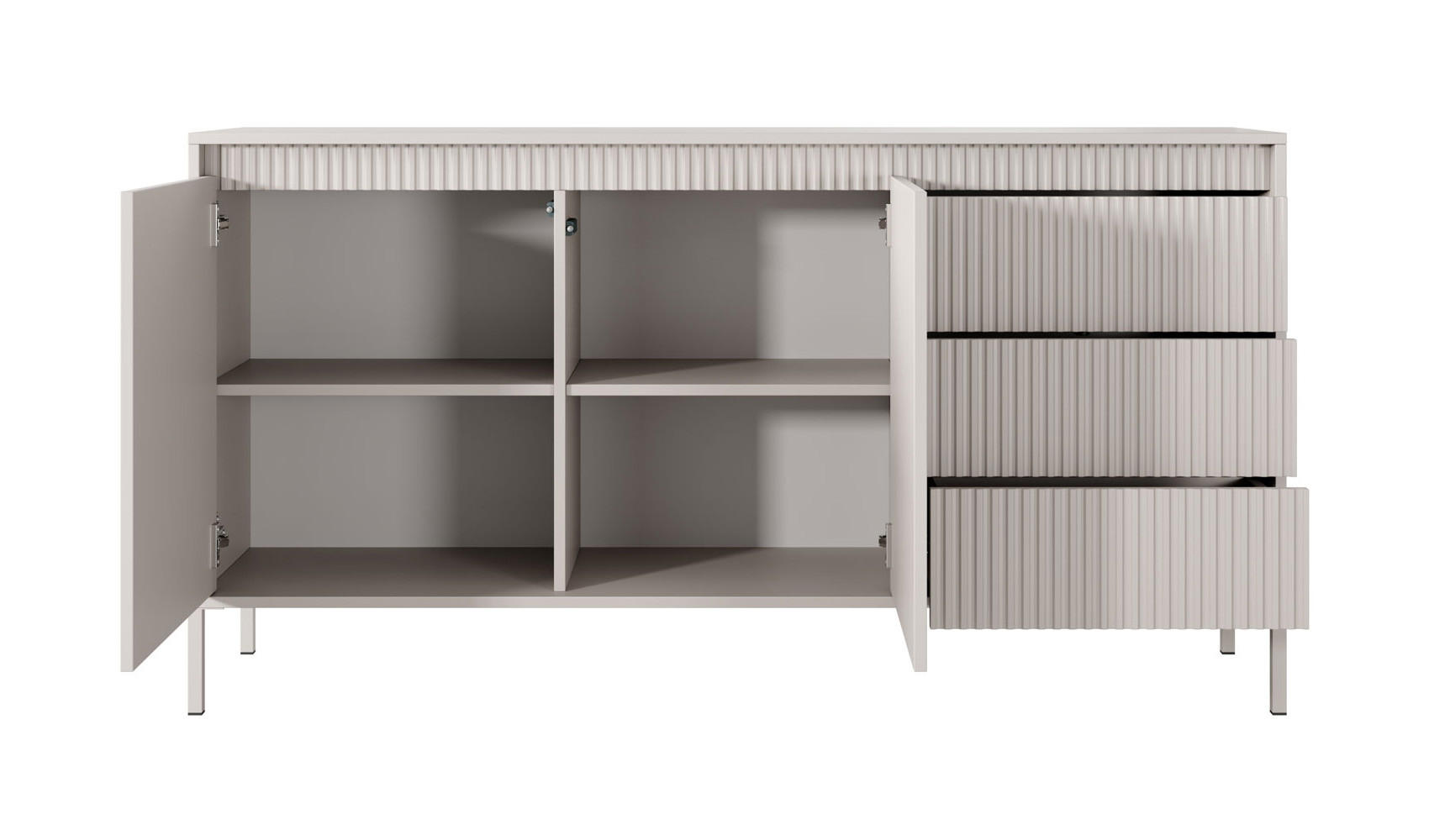SIDEBOARD Senso beige 154 / 40 / 82cm - Beige, Holz/Holzwerkstoff (154/82/40cm) - Feldmann-Wohnen