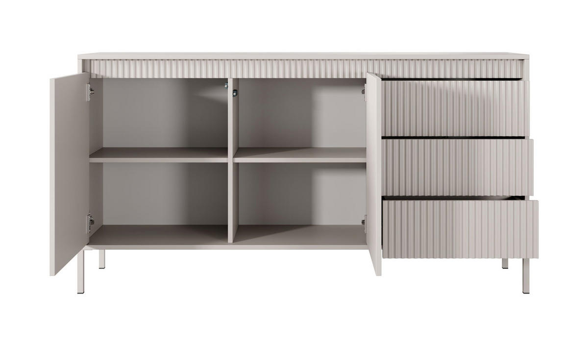 SIDEBOARD Senso beige 154 / 40 / 82cm - Beige, Holz/Holzwerkstoff (154/82/40cm) - Feldmann-Wohnen
