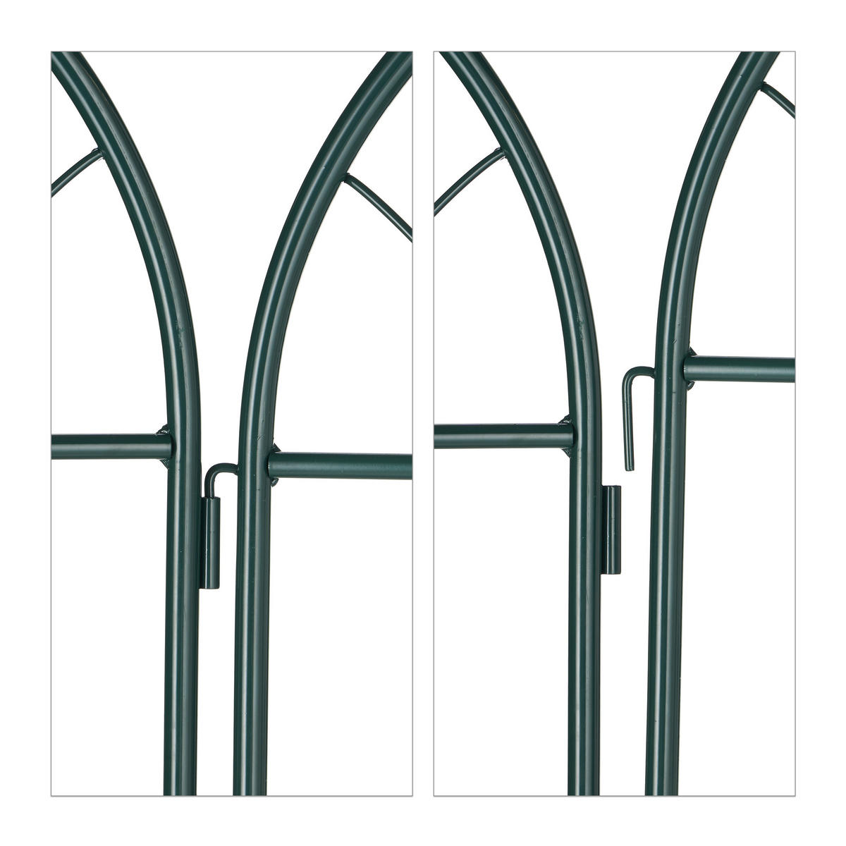 2XRANKGITTER - Dunkelgrün, Metall (50/220/2cm) - Relaxdays