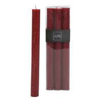 DUFTKERZE AURA - Kirschrot - 9 Std. - 6er set - Dunkelrot, Paraffin (4.5/24/7cm) - J-Line