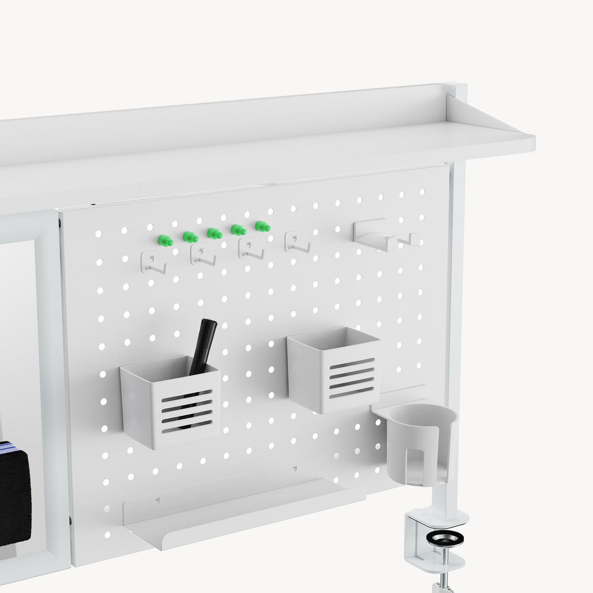 SCHREIBTISCH-ORGANIZER Virvik - Weiß, Holzwerkstoff/Metall (116.5/20/72.5cm) - [en.casa]
