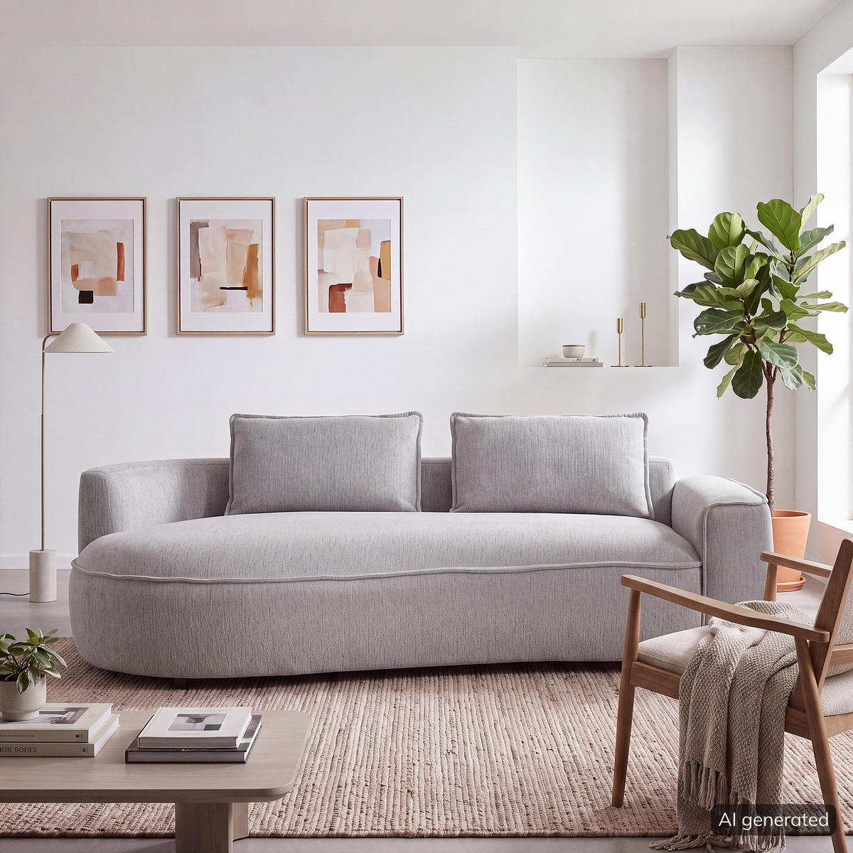 2,5-SITZER SOFA - Hellgrau/Schwarz, Kunststoff/Textil (217/82/146cm) - home24