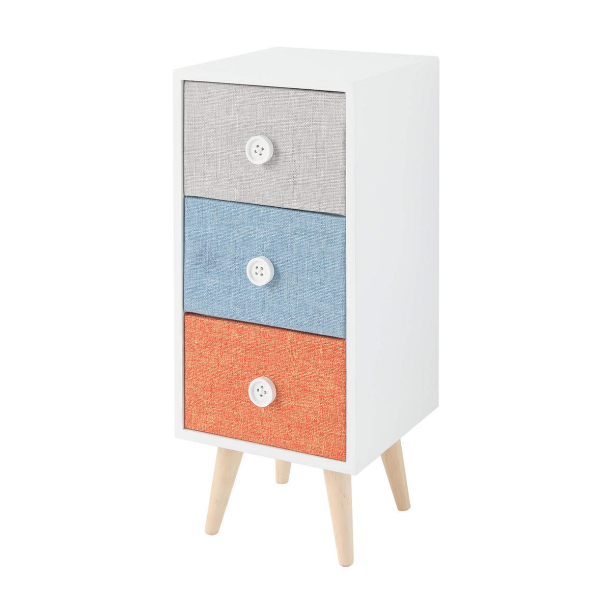 NACHTTISCH Mehrfarbig 25/25/59 cm - Multicolor, Holz (25/59/25cm) - Mobili Rebecca