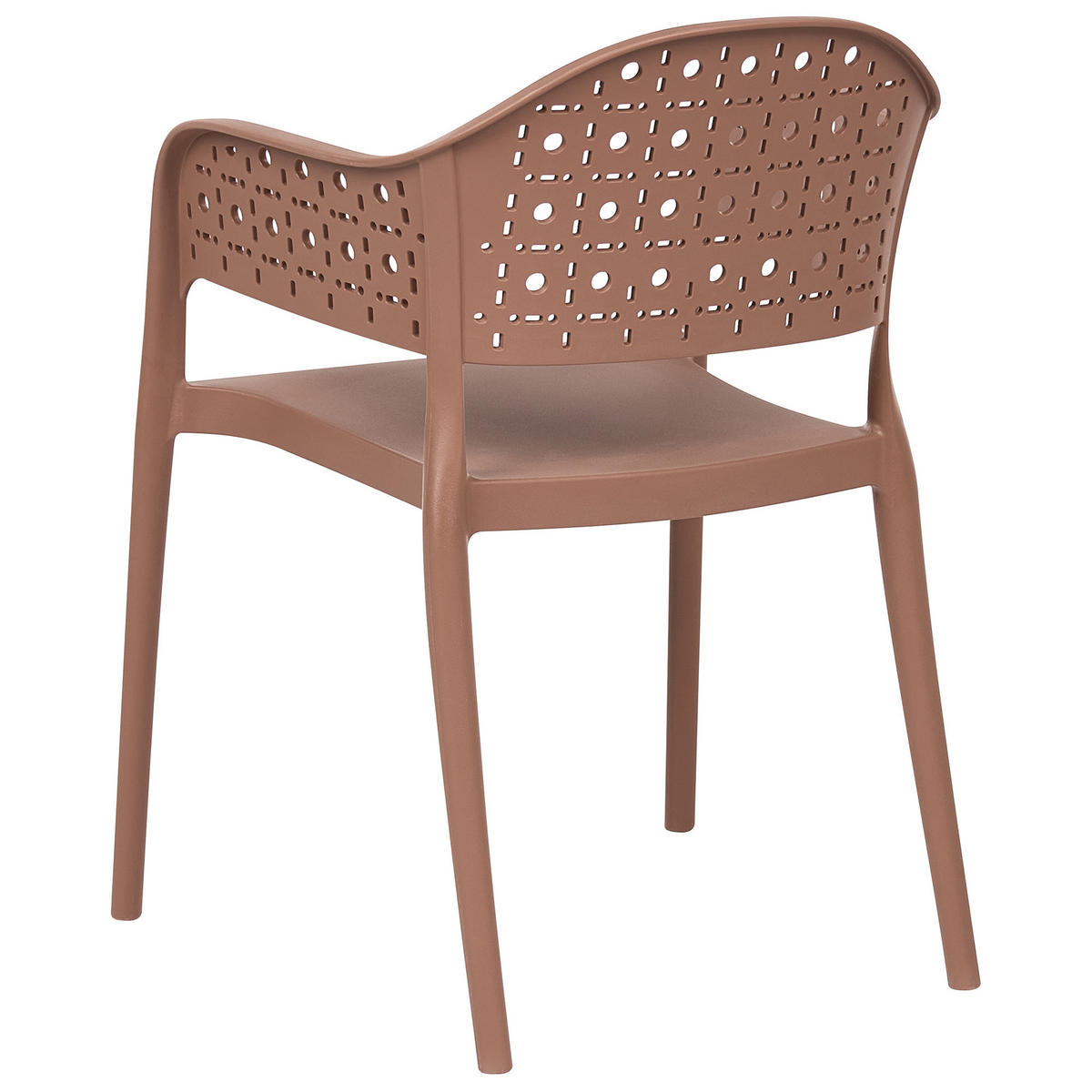 STUHL 4er-Set Braun Narino - Braun, Kunststoff (55/78/50cm) - Beliani