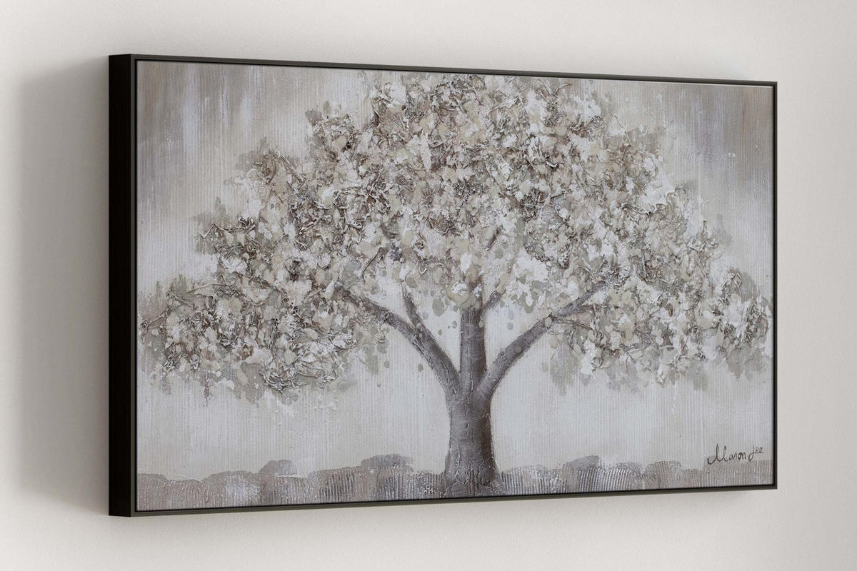 ACRYLBILD HANDGEMALT 120/60 cm - Grau, Holz/Textil (120/60cm) - KUNSTLOFT