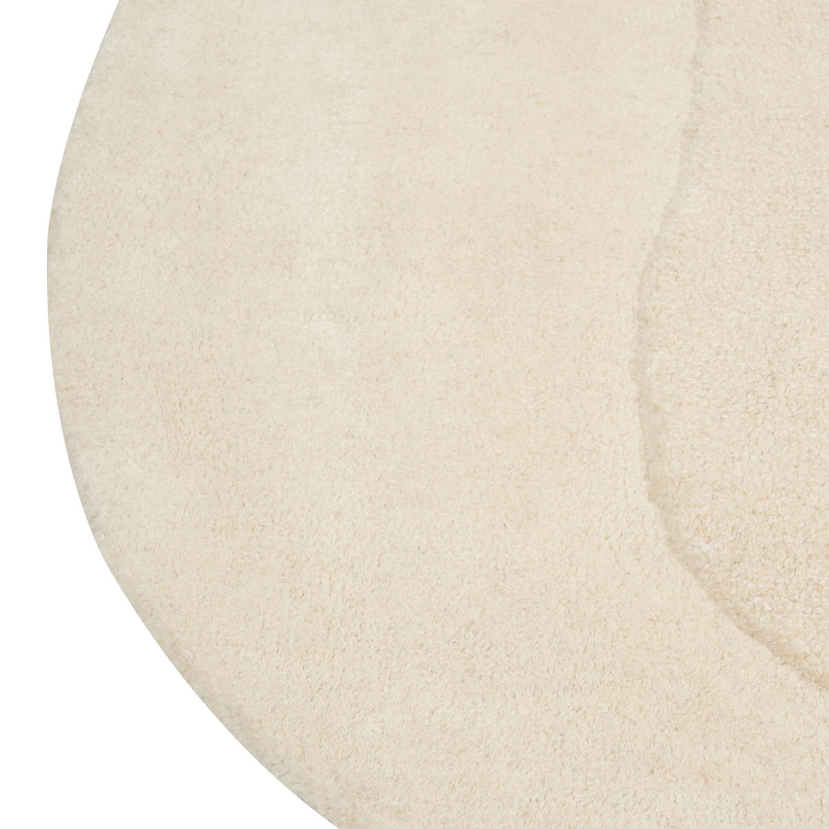 KURZFLOR-TEPPICH Beige 160/160 cm Gorano - Beige, Textil (160/160cm) - Beliani