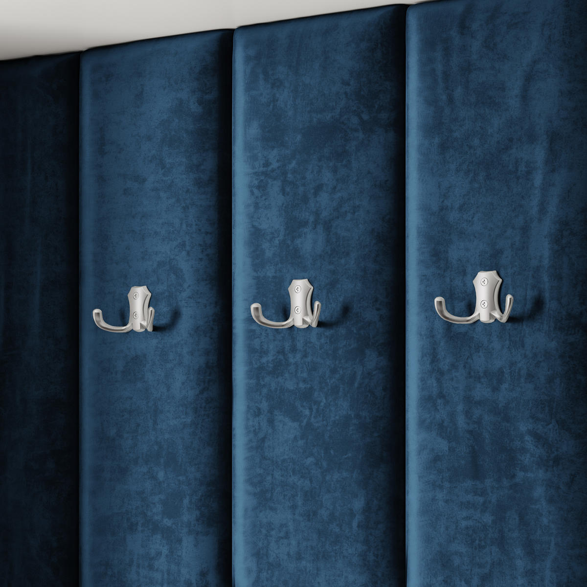 GARDEROBENSCHRANK REMA 180/240/60 cm Modern Garderobe-Set Weiß - Blau/Weiß, Holzwerkstoff (180/240/60cm) - MASSENO