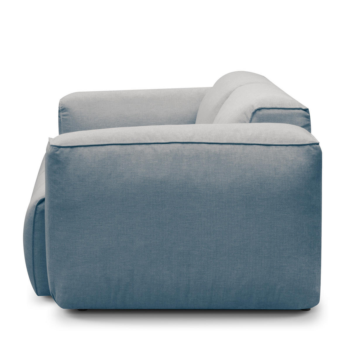 2-SITZER SOFA - Blau/Schwarz, Kunststoff/Textil (220/71/102cm) - home24