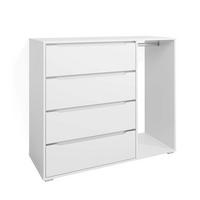 KINDERKLEIDERSCHRANK Ruben Weiß 120 x 101.9 cm mit 4 Schubladen - Weiß, Holzwerkstoff (120/101.9/48cm) - Vicco
