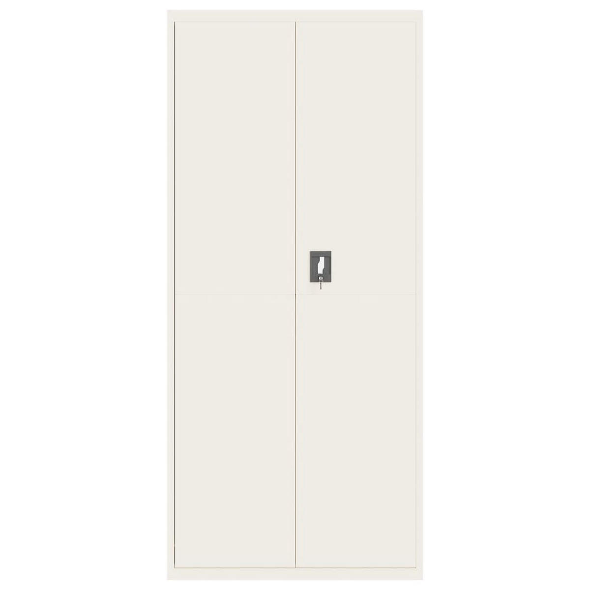 AKTENSCHRANK Weiß 90/40/240 Cm Stahl - Weiß, Metall (90/240/40cm) - vidaXL