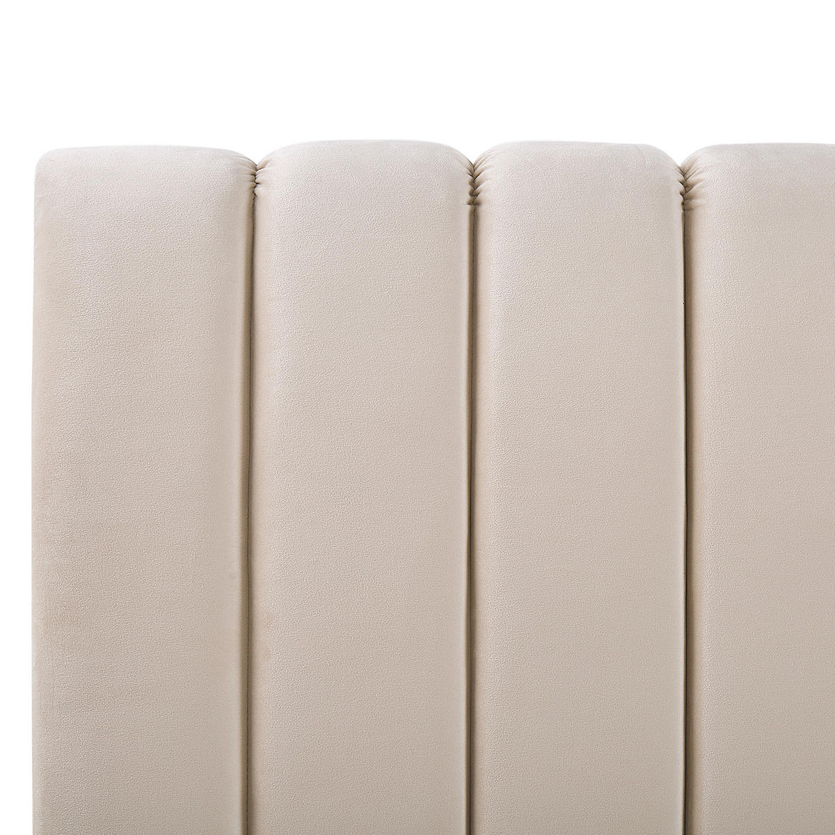 POLSTERBETT 140/200cm Sandbeige Marville - Beige, Textil (140/200cm) - Beliani