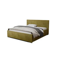 POLSTERBETT LUIS mit Kopfteil, 180 x 200 cm, Doppelbett mit Bettkasten und Lattenrost aus Metall, Cordstoff: Orange - Orange, Holz/Textil (180/200cm) - Agmat-Furniture