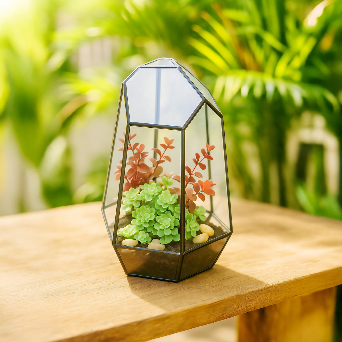PFLANZENTERRARIUM - Transparent, Glas/Metall (18/26/15cm) - Relaxdays