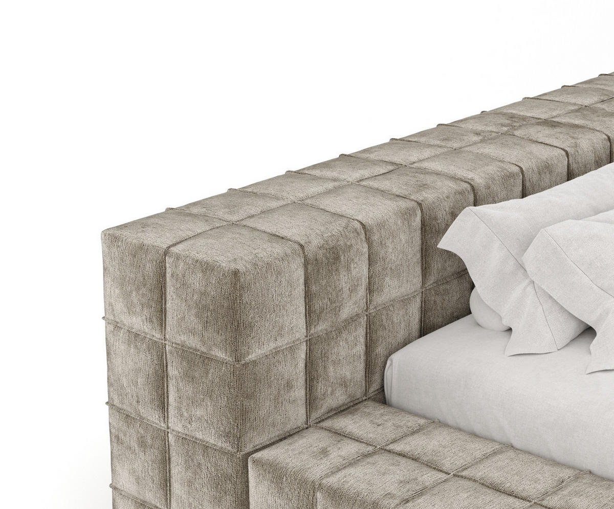 POLSTERBETT Nessino Beige 160/200 cm - Beige/Schwarz, Holz/Holzwerkstoff (160/200cm) - Maison de Reve