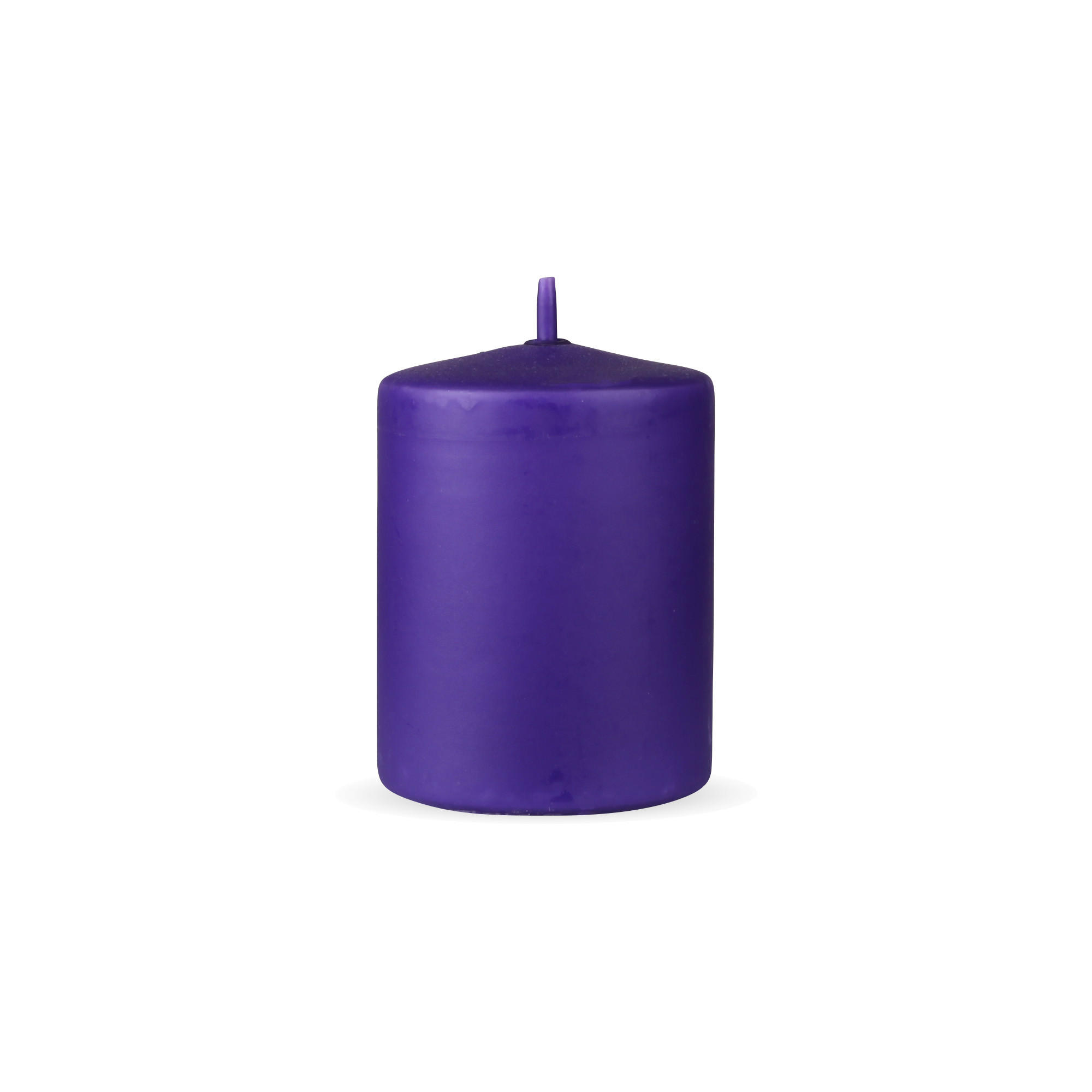 STUMPENKERZEN "Lila", Größe Ø7cm x Höhe: 8 cm - Lila, Naturmaterialien (7/8cm) - HS Candle