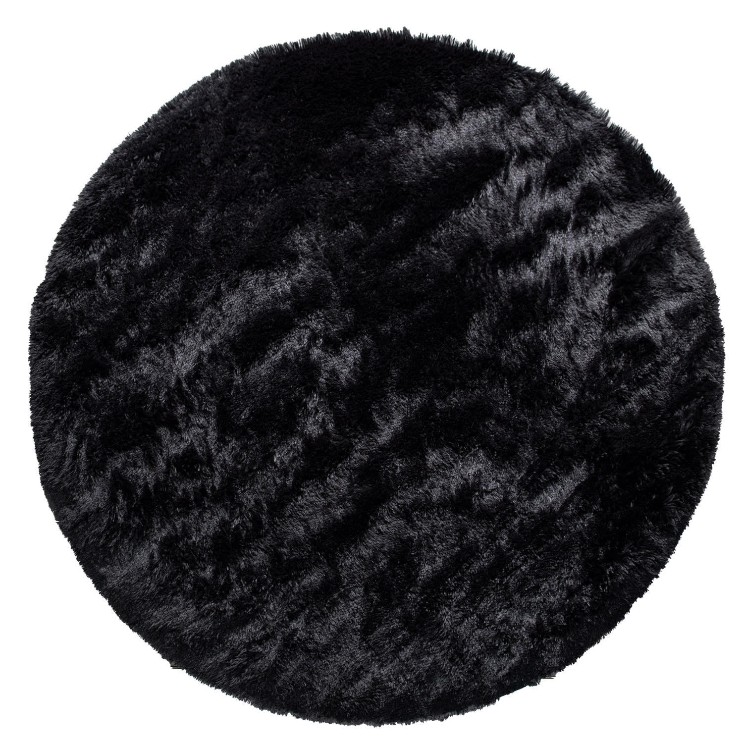 Paco Home Hochflorteppich Schwarz 80x80 cm