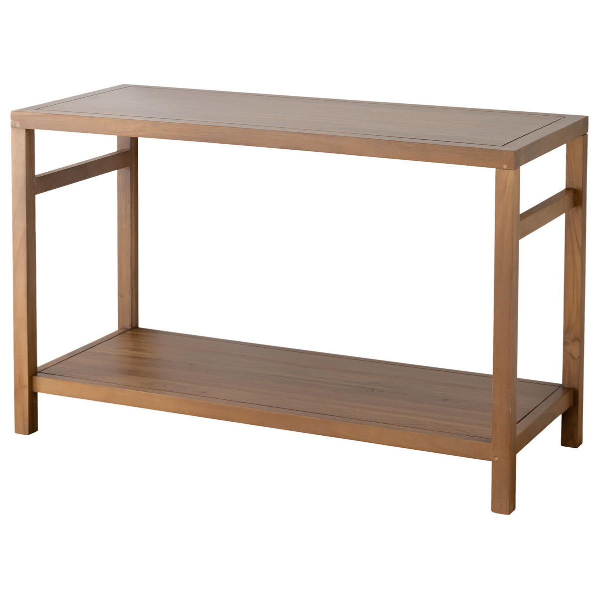 DOPPELWASCHTISCH aus Teakholz 120cm DEWI - Braun, Holz (50/75/120cm) - Happy Garden