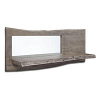 WANDREGAL Akazie 101x22x38 grau lackiert PURE ACACIA #907 - Grau, Holz (101/38/22cm) - Massivmoebel24