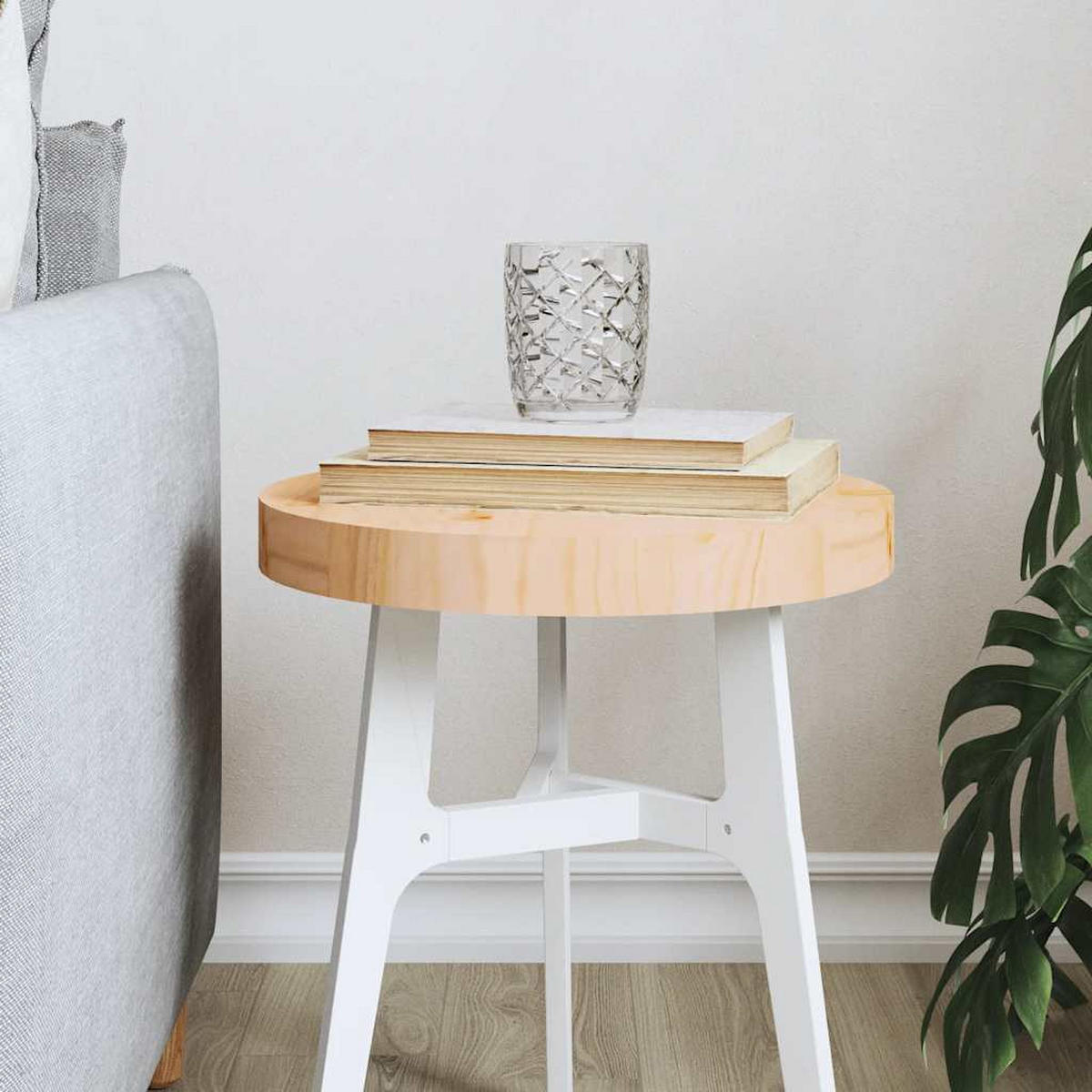 TISCHPLATTE Rund Ø30/3 Cm Massivholz Kiefer - Braun, Holz (30/30/3cm) - vidaXL