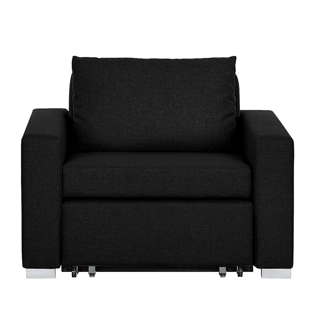 SCHLAFSESSEL - Silberfarben/Schwarz, Textil (110/90/90cm) - home24