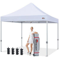 FALTPAVILLON 3 x 3 m Weiß - Weiß, Textil (300/347/300cm)